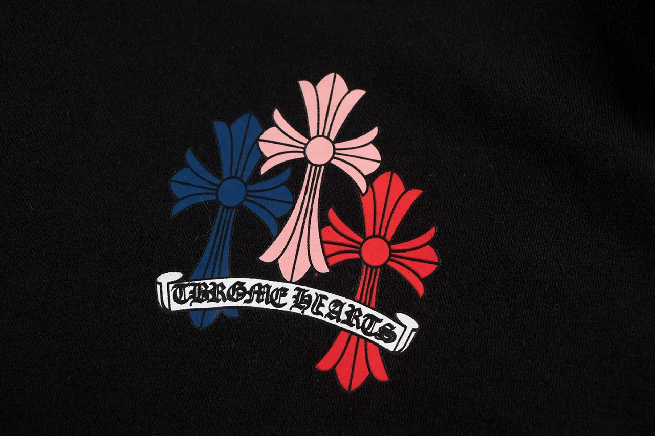 P290 Chrome Hearts Chrome Hearts Sanskrit letters printed phantom color cross group sweatshirt Size: S M L XL Color: black, white